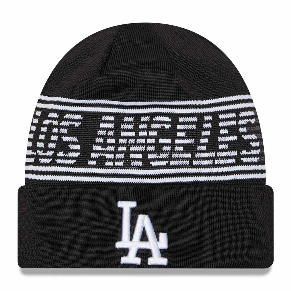 Los Angeles Dodgers Black Colorway 2024 MLB Clubhouse New Era Beanie Knit - Taass Online