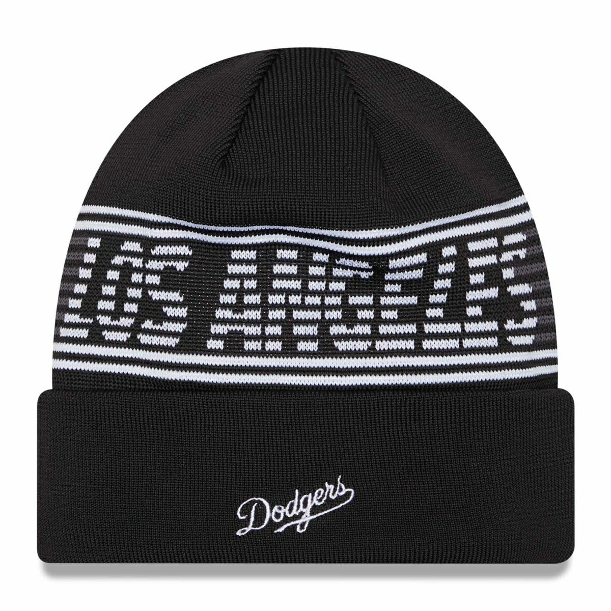 Los Angeles Dodgers Black Colorway 2024 MLB Clubhouse New Era Beanie Knit - Taass Online