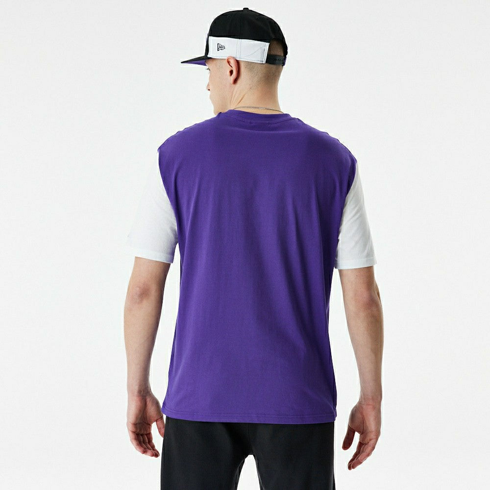 Los Angeles Lakers Color Insert New Era Oversized NBA T-Shirt - Taass US