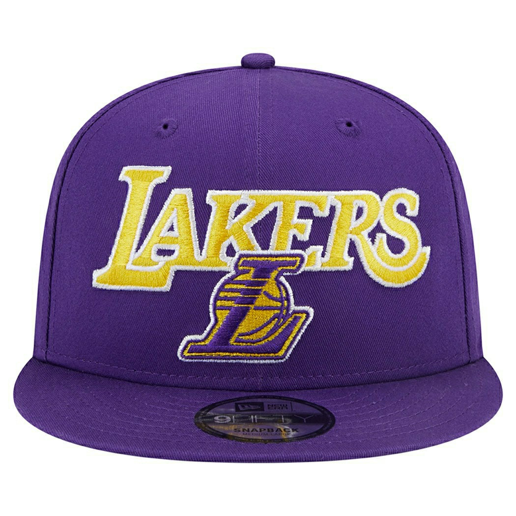 Los Angeles Lakers Side Patch New Era 9FIFTY Snapback NBA Cap Purple - Taass on sale