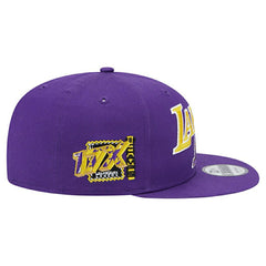 Los Angeles Lakers Side Patch New Era 9FIFTY Snapback NBA Cap Purple - Taass on sale