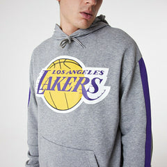 Los Angeles Lakers New Era Color Block NBA Hoodie Gray - Taass for sale