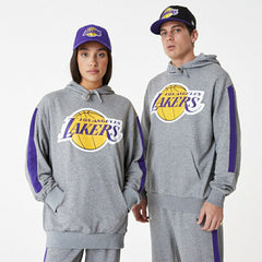 Los Angeles Lakers New Era Color Block NBA Hoodie Gray - Taass for sale