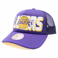 Los Angeles Lakers NBA Billboard Mitchell & Ness Trucker Cap - Taass on sale