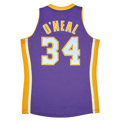 Shaquille O'Neal #34 Los Angeles Lakers 2001-02 Mitchell & Ness Authentic NBA Jersey Purple - Taass for sale