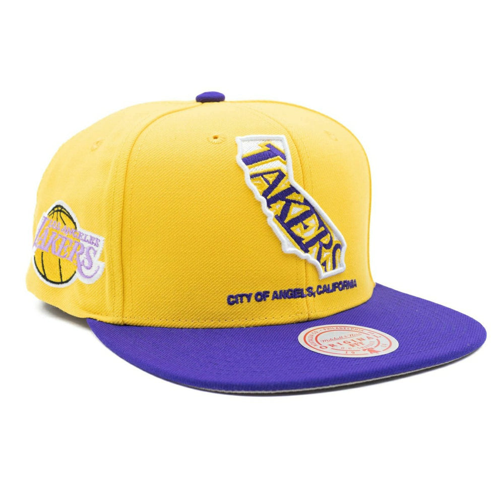 Los Angeles Lakers California Insider Mitchell & Ness Snapback NBA Cap - Taass Online