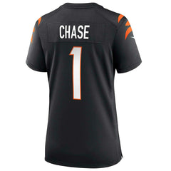 Ja'Marr Chase #1 Cincinnati Bengals Nike Game NFL Jersey Black (WOMEN'S) - Taass discount