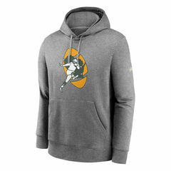 Green Bay Packers Rewind Throwback Fleece NFL Hoodie Grey - Taass US