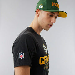 Green Bay Packers Script New Era NFL T-Shirt Black - Taass for sale