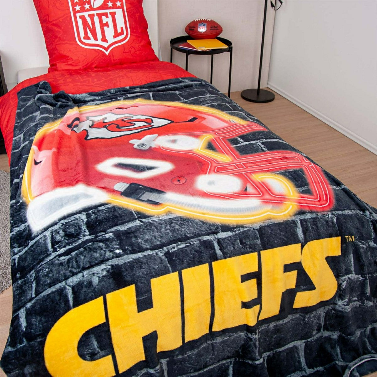 Kansas City Chiefs Wellsoft Throw Blanket Black - Taass discount