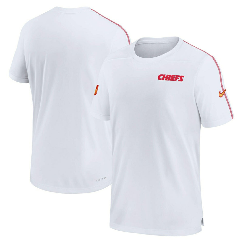 Kansas City Chiefs 2024 NFL Sideline Nike Dri-FIT Coach UV Top White - Taass US