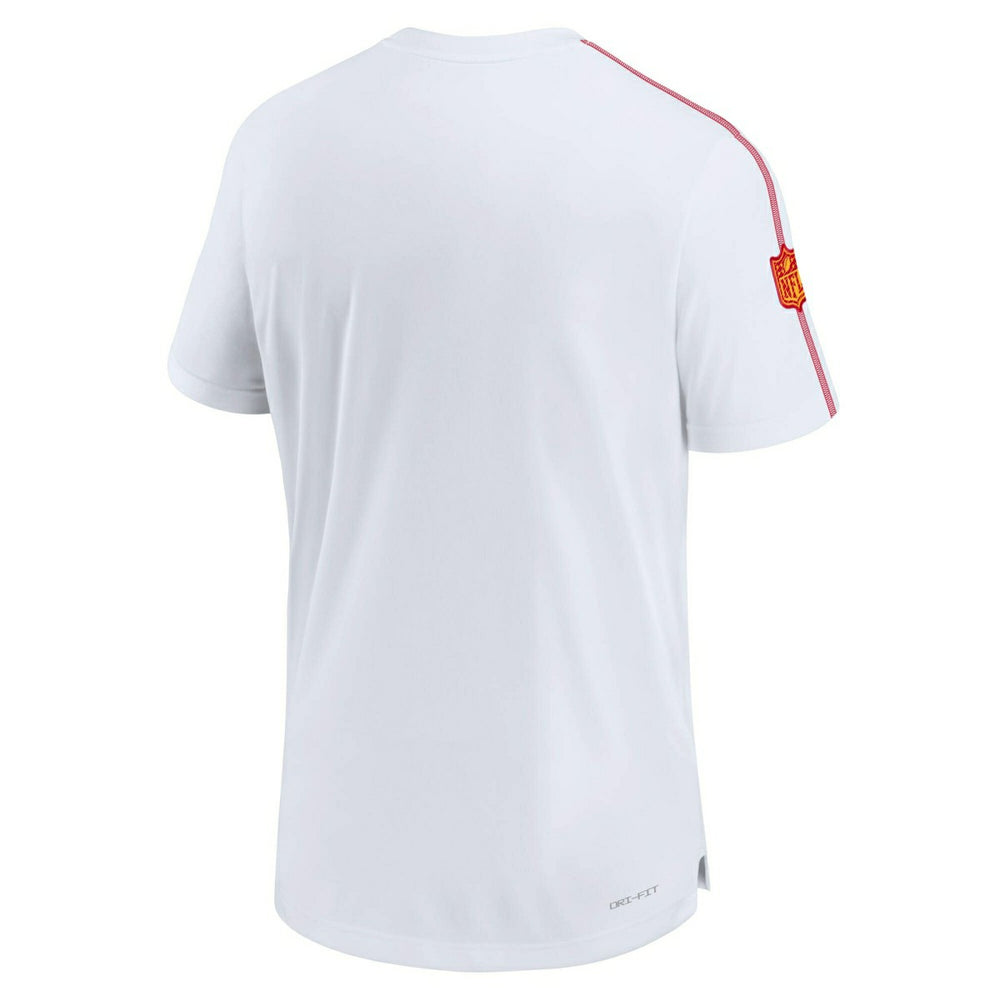 Kansas City Chiefs 2024 NFL Sideline Nike Dri-FIT Coach UV Top White - Taass US
