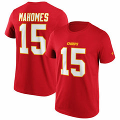 Patrick Mahomes #15 Kansas City Chiefs Iconic Player NFL T-Shirt Red - Taass for sale