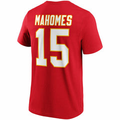 Patrick Mahomes #15 Kansas City Chiefs Iconic Player NFL T-Shirt Red - Taass for sale