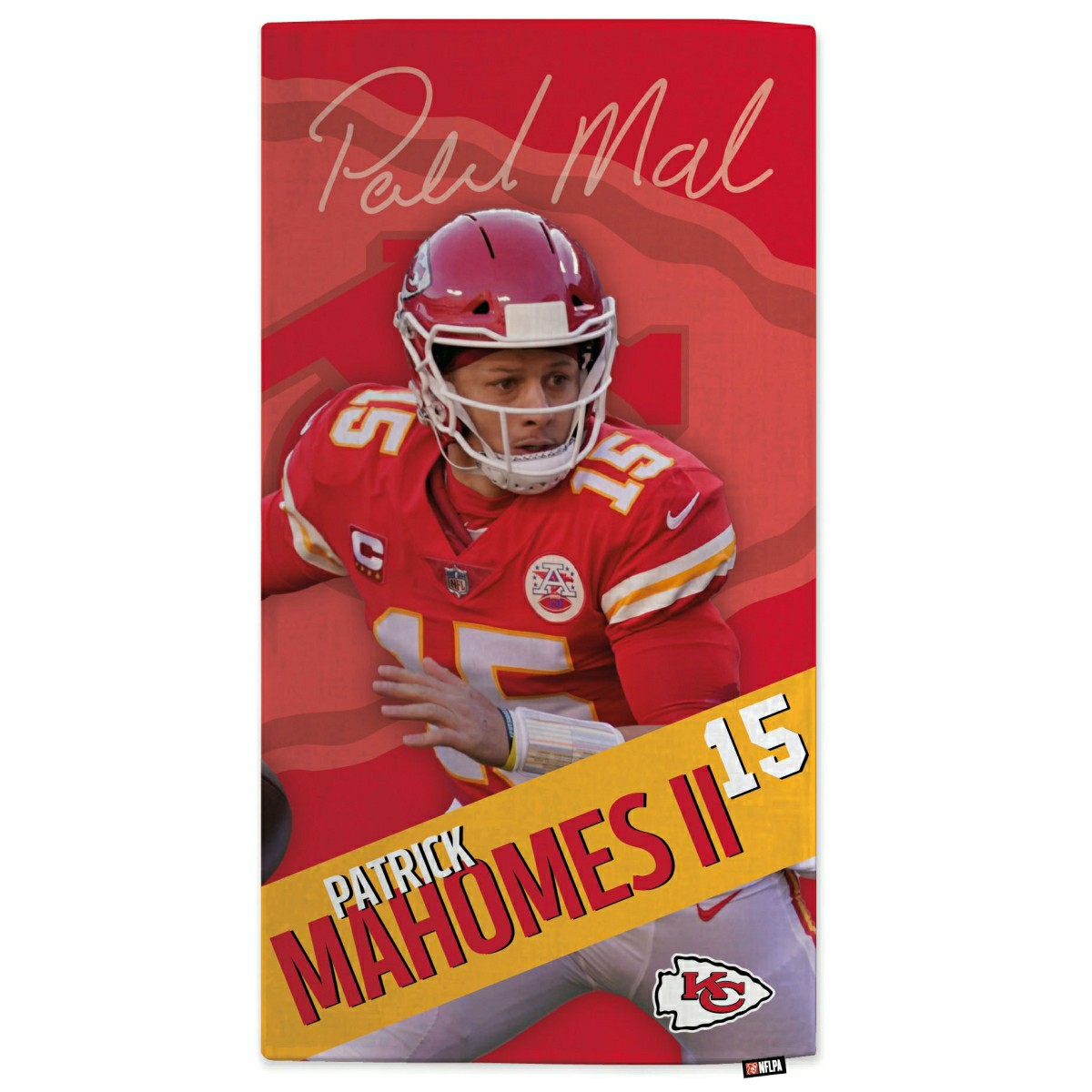 Patrick Mahomes Kansas City Chiefs NFL Beach Towel - Taass outlet