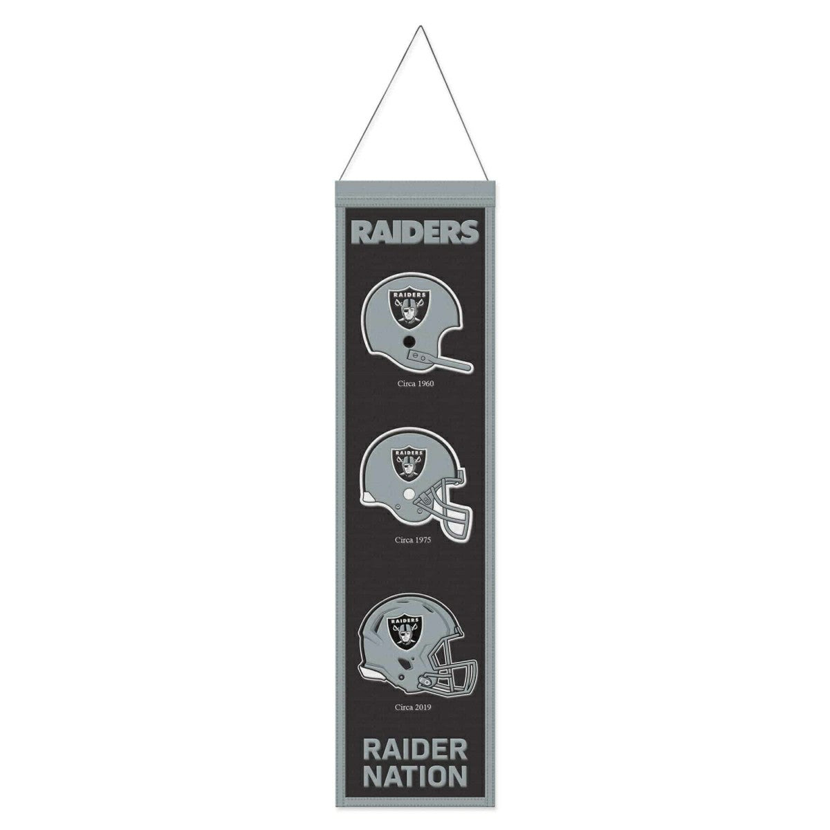 Las Vegas Raiders Logo Evolution NFL Wool Banner - Taass outlet