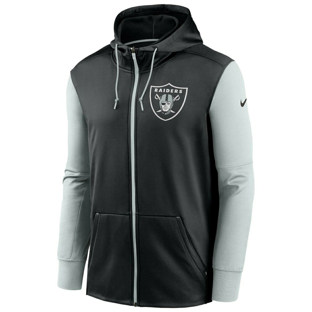 Las Vegas Raiders Two-Tone Nike Therma NFL Full-Zip Hoodie - Taass Online