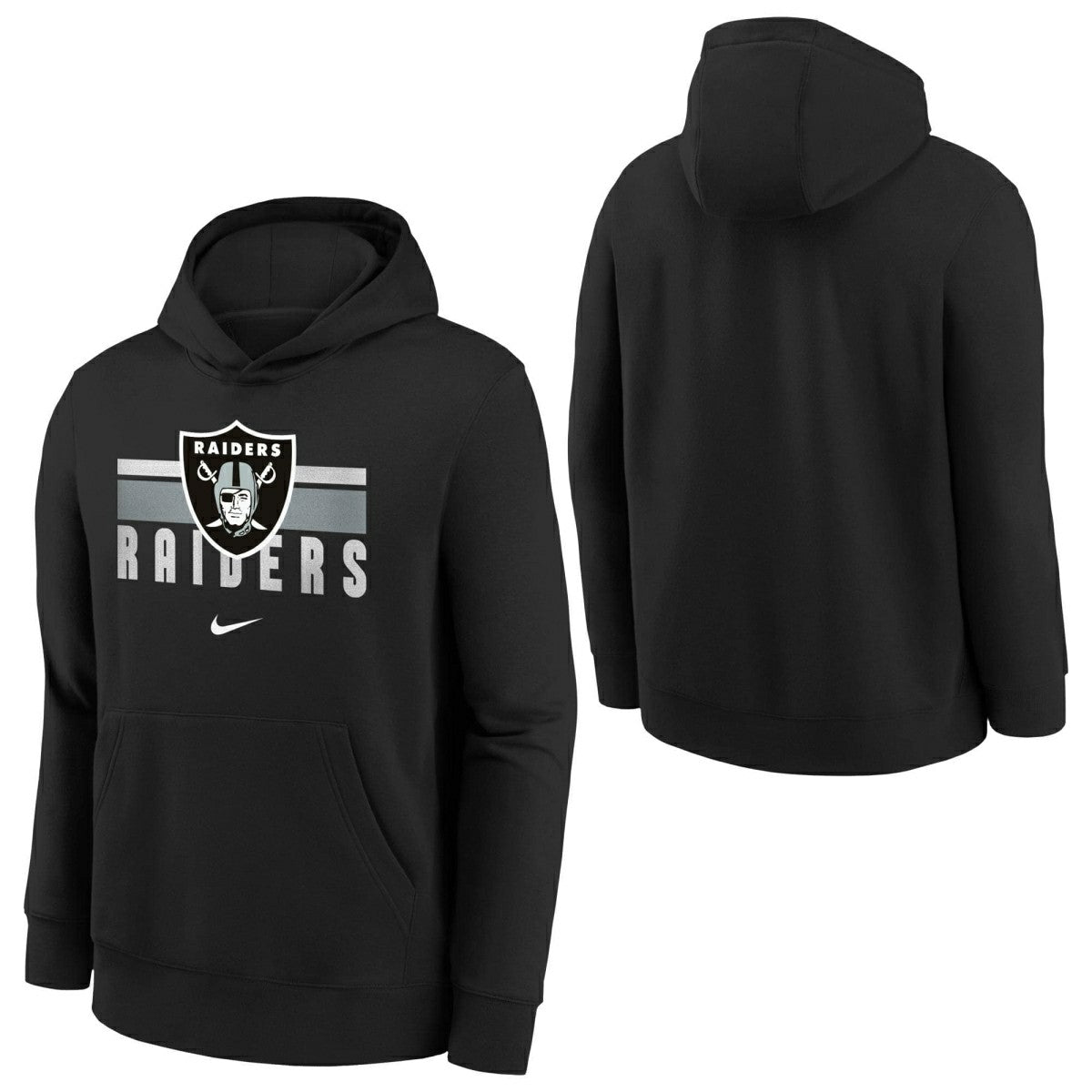 Las Vegas Raiders NFL Team Stripes Nike Club Hoodie (YOUTH) - Taass sale