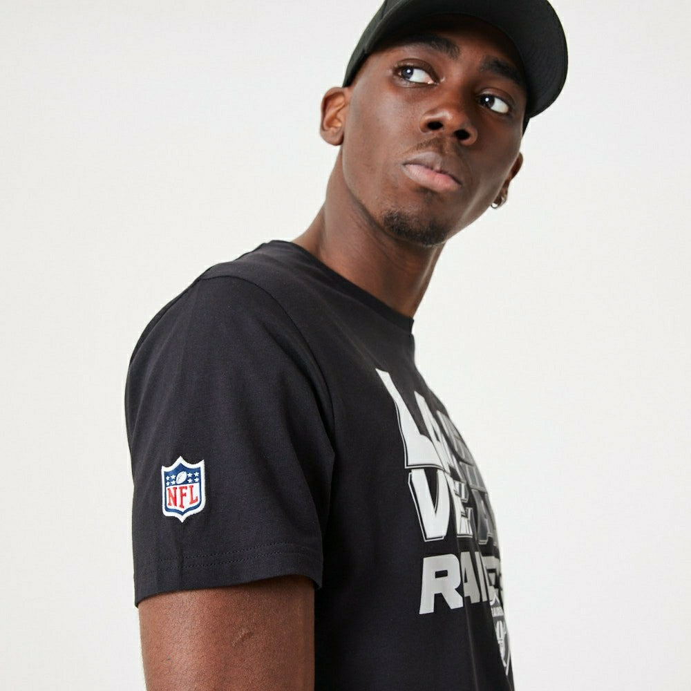 Las Vegas Raiders Gradient New Era NFL T-Shirt Black - Taass discount