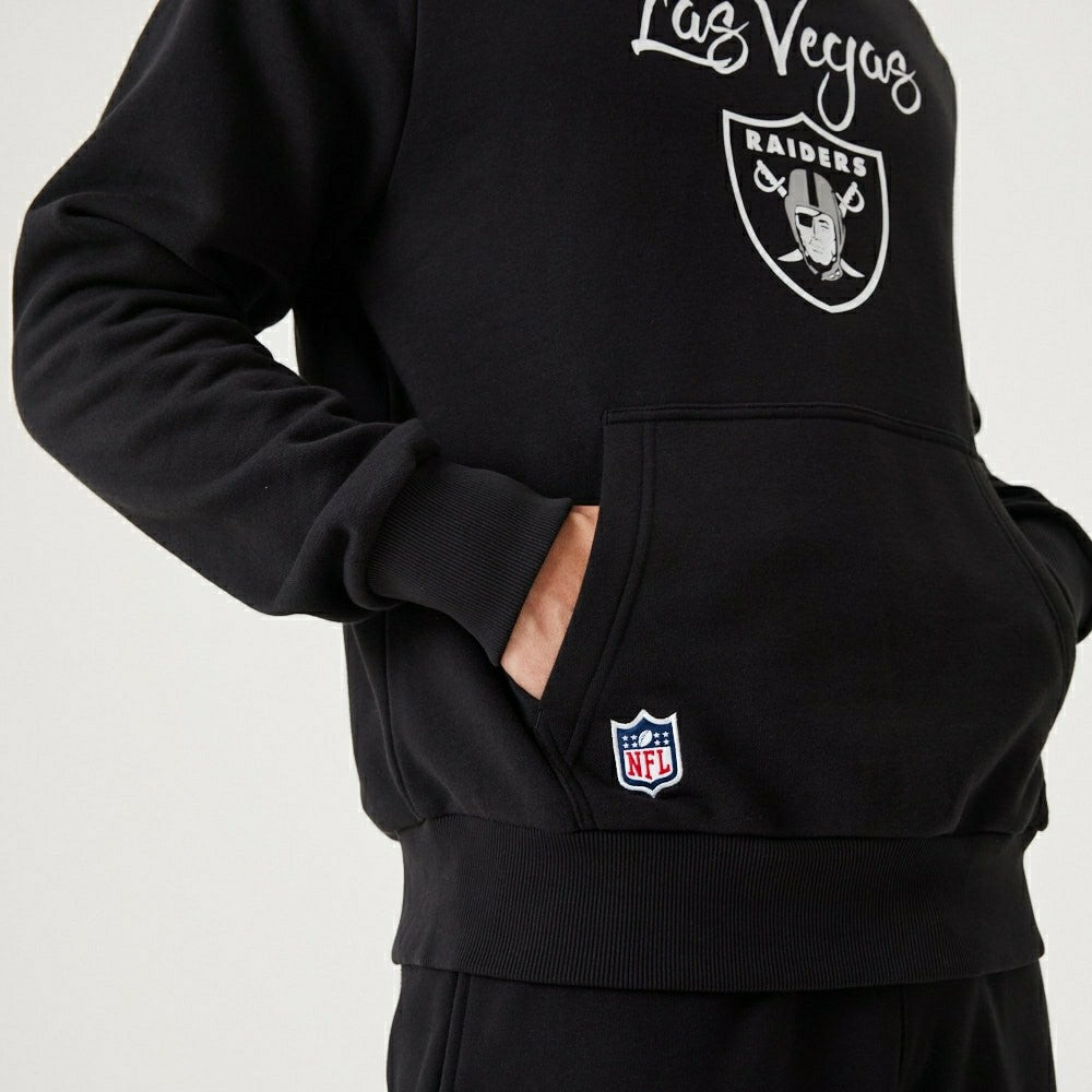 Las Vegas Raiders Script New Era NFL Hoodie Black - Taass US