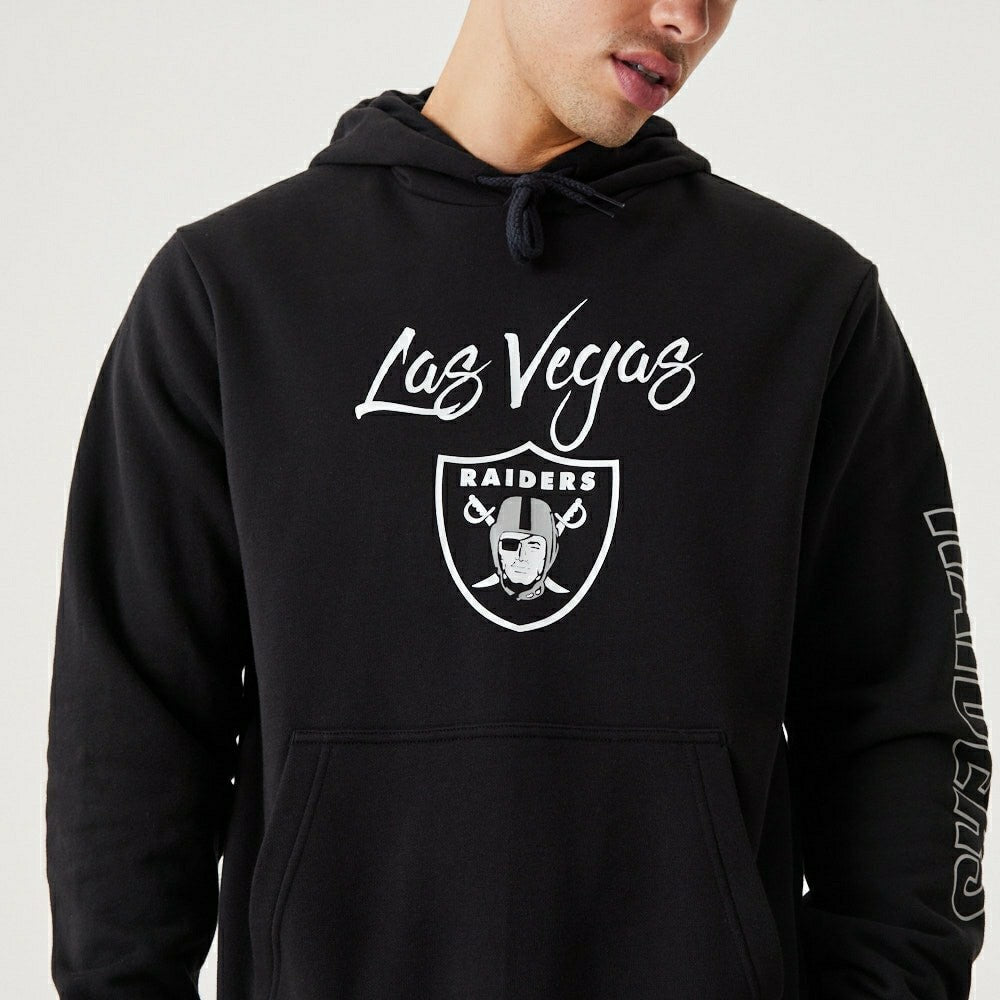 Las Vegas Raiders Script New Era NFL Hoodie Black - Taass US
