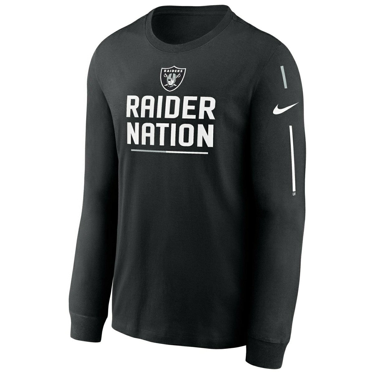 Las Vegas Raiders Team Slogan Nike Long Sleeve Shirt Black - Taass Online