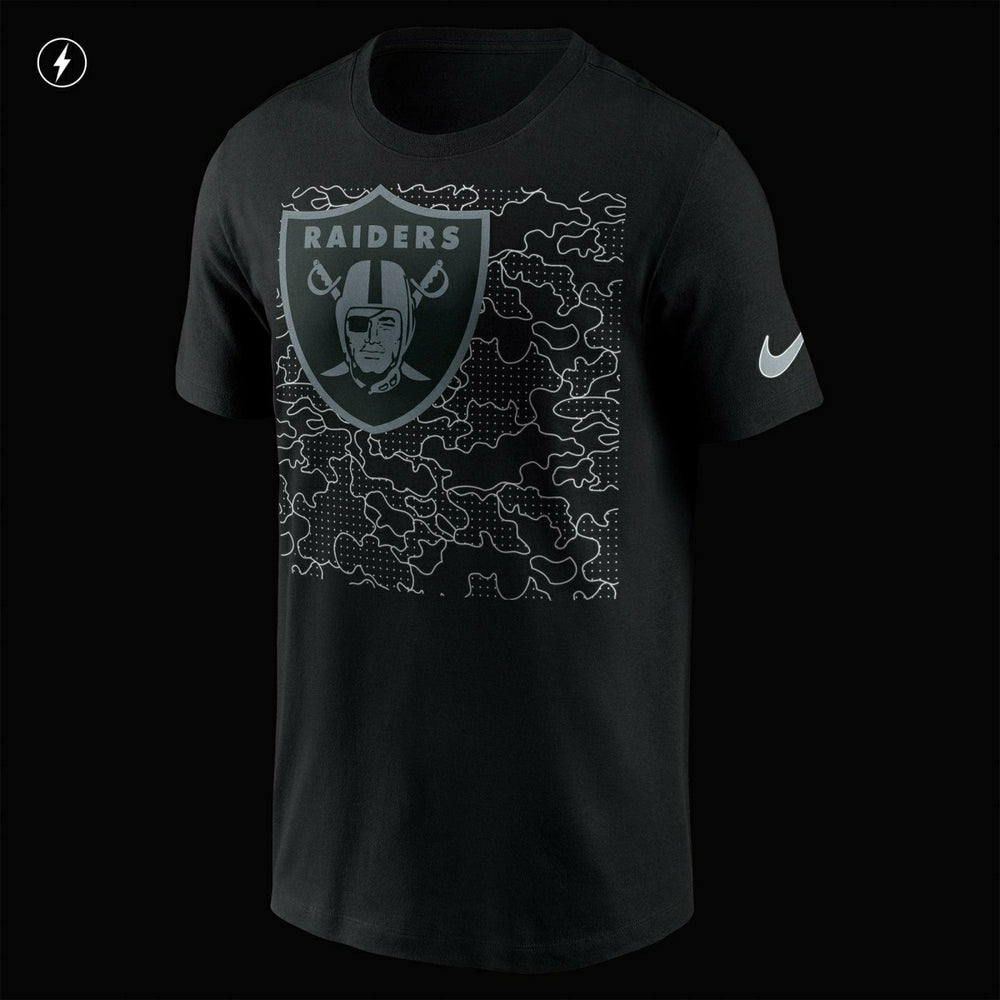 Las Vegas Raiders Reflective RFLCTV Nike Essential NFL T-Shirt Black - Taass outlet