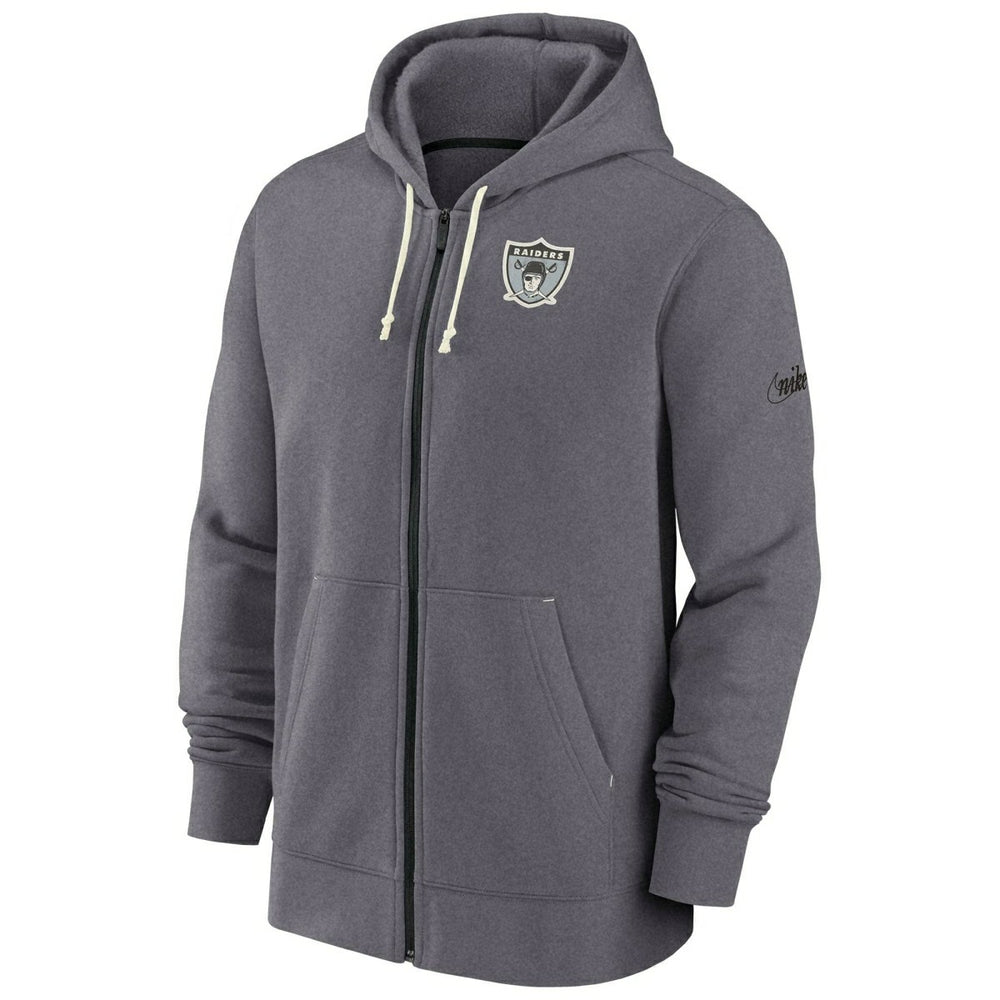 Las Vegas Raiders Historic Nike NFL Full-Zip Fleece Hoodie Gray - Taass on sale