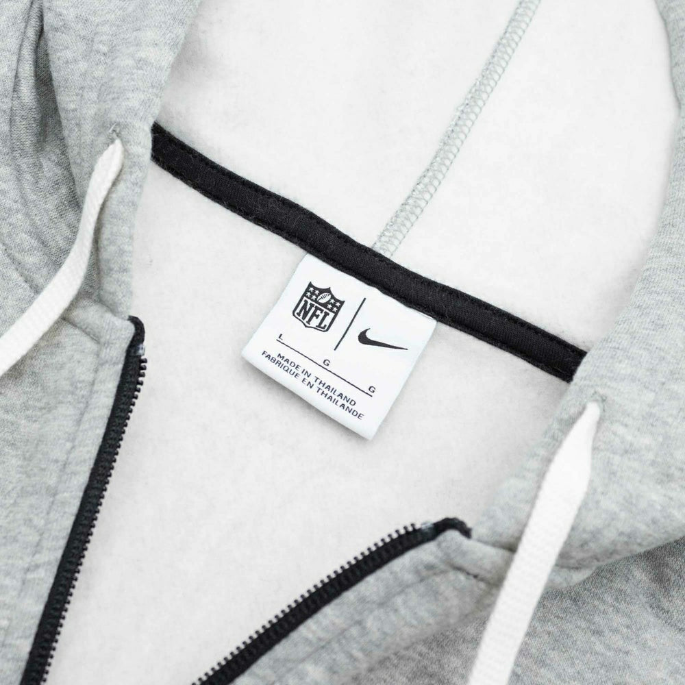 Las Vegas Raiders Historic Nike NFL Full-Zip Fleece Hoodie Gray - Taass on sale
