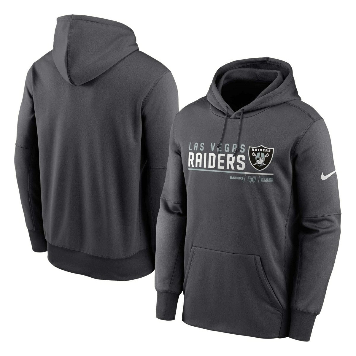 Las Vegas Raiders Community Therma Dri-FIT NFL Hoodie Anthracite - Taass on sale