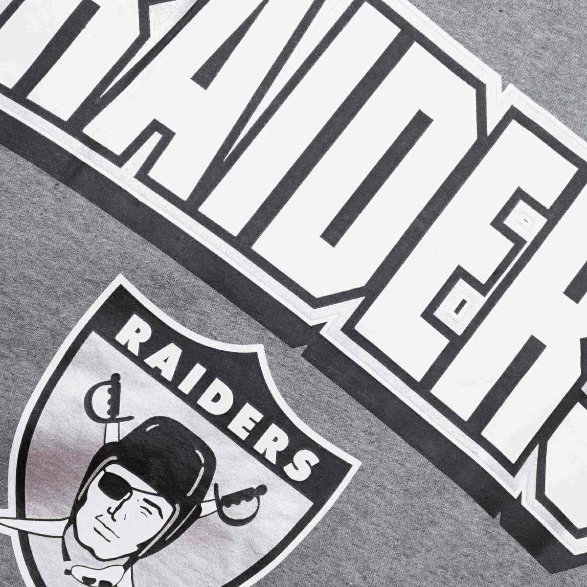 Oakland Raiders All Over 2.0 Mitchell & Ness NFL Crew Fleece Pullover - Taass for sale