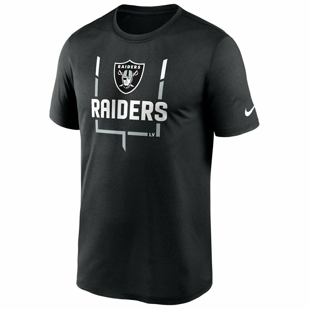 Las Vegas Raiders Goal Post Nike Legend Performance NFL T-Shirt Black - Taass Online