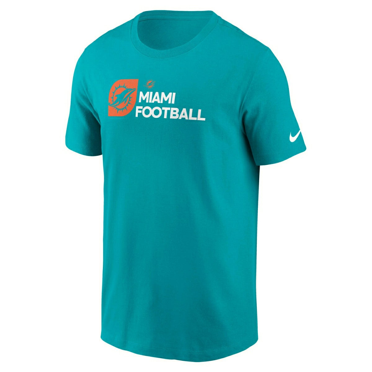 Miami Dolphins Team Slogan Nike Essential NFL T-Shirt Aqua - Taass Online
