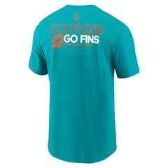 Miami Dolphins Team Slogan Nike Essential NFL T-Shirt Aqua - Taass Online
