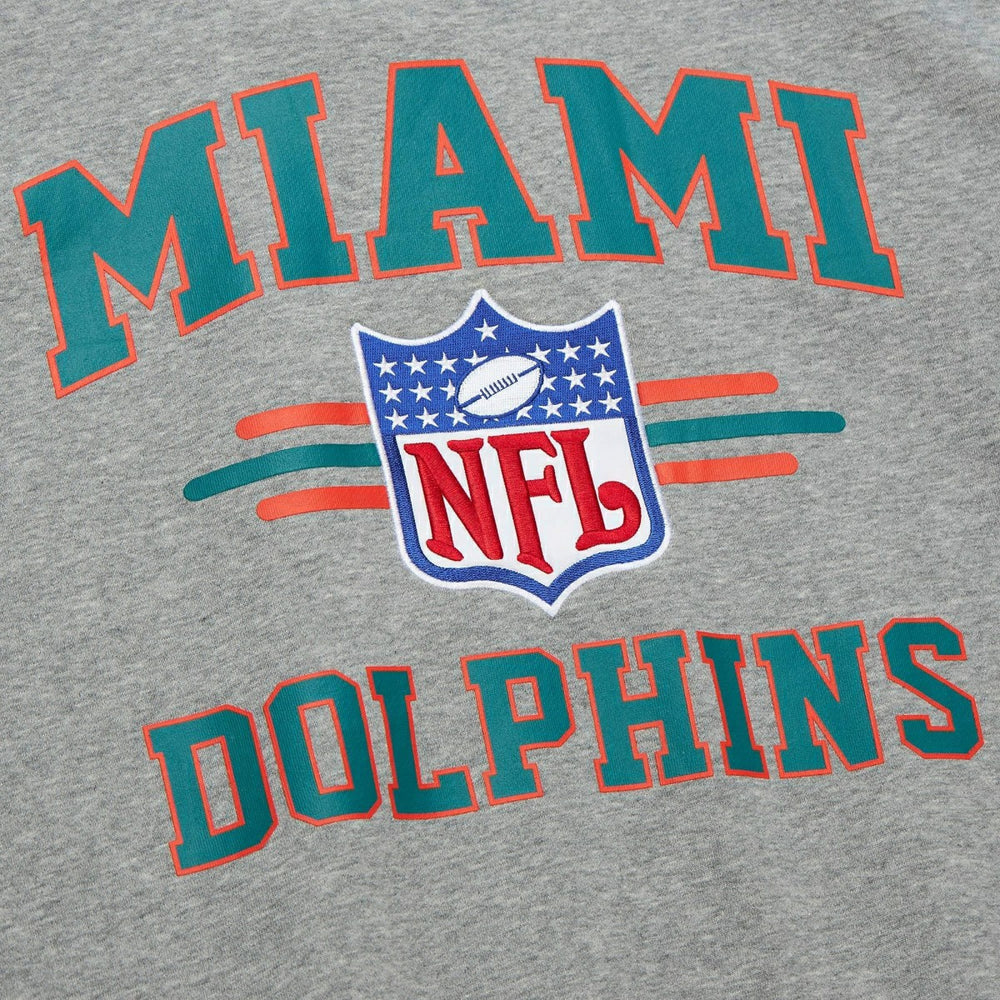 Miami Dolphins Mitchell & Ness All Over Crew 4.0 NFL Pullover Gray - Taass discount