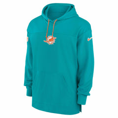 Miami Dolphins 2024 NFL On-Field Sideline Nike Jersey Hoodie Aqua - Taass on sale
