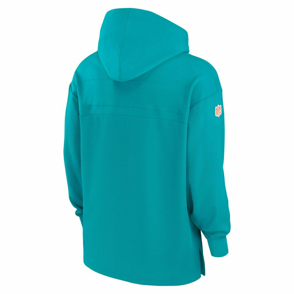 Miami Dolphins 2024 NFL On-Field Sideline Nike Jersey Hoodie Aqua - Taass on sale