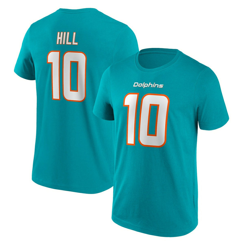Tyreek Hill #10 Miami Dolphins Player NFL T-Shirt Aqua - Taass discount