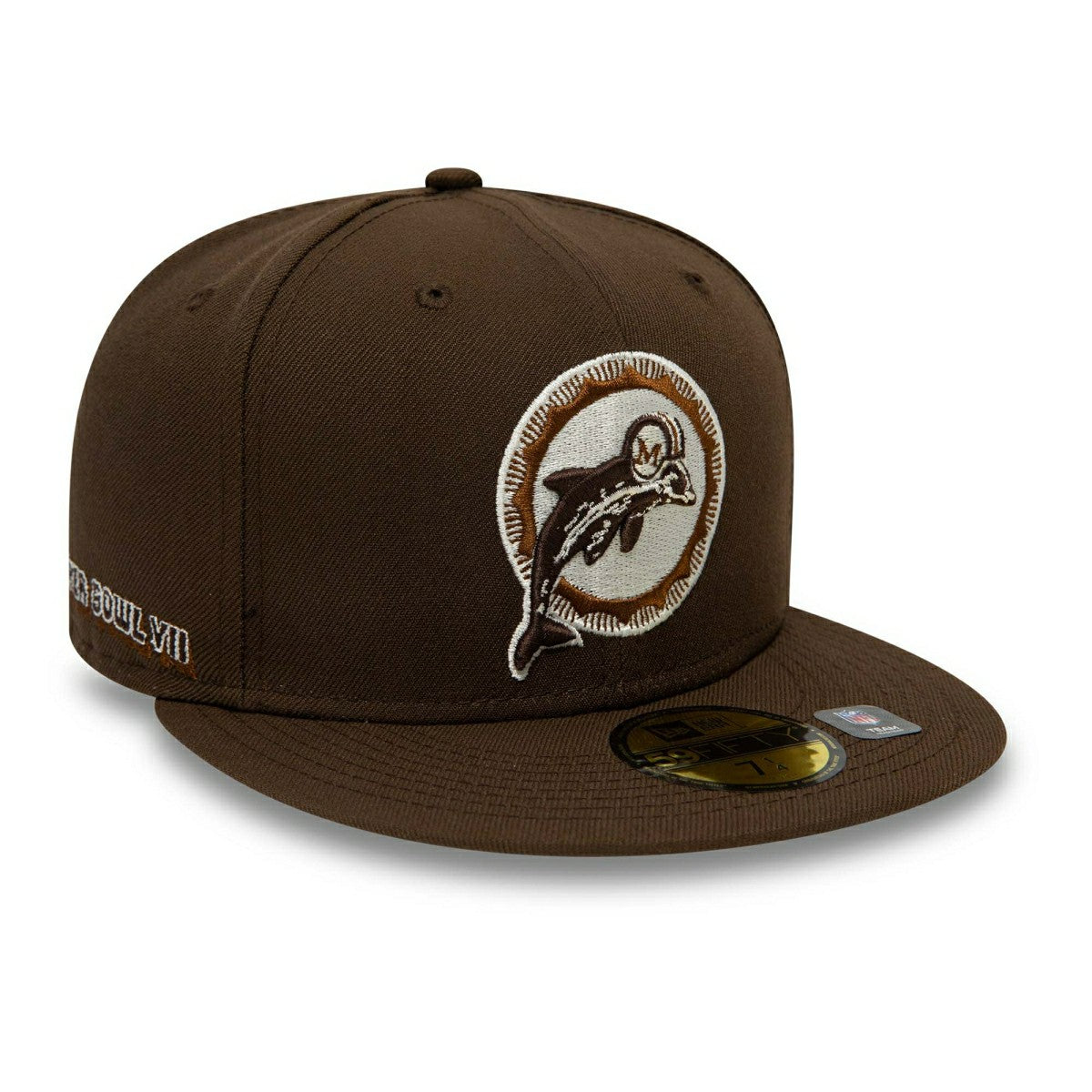 Miami Dolphins Walnut Super Bowl VII New Era 59FIFTY Fitted NFL Cap - Taass US