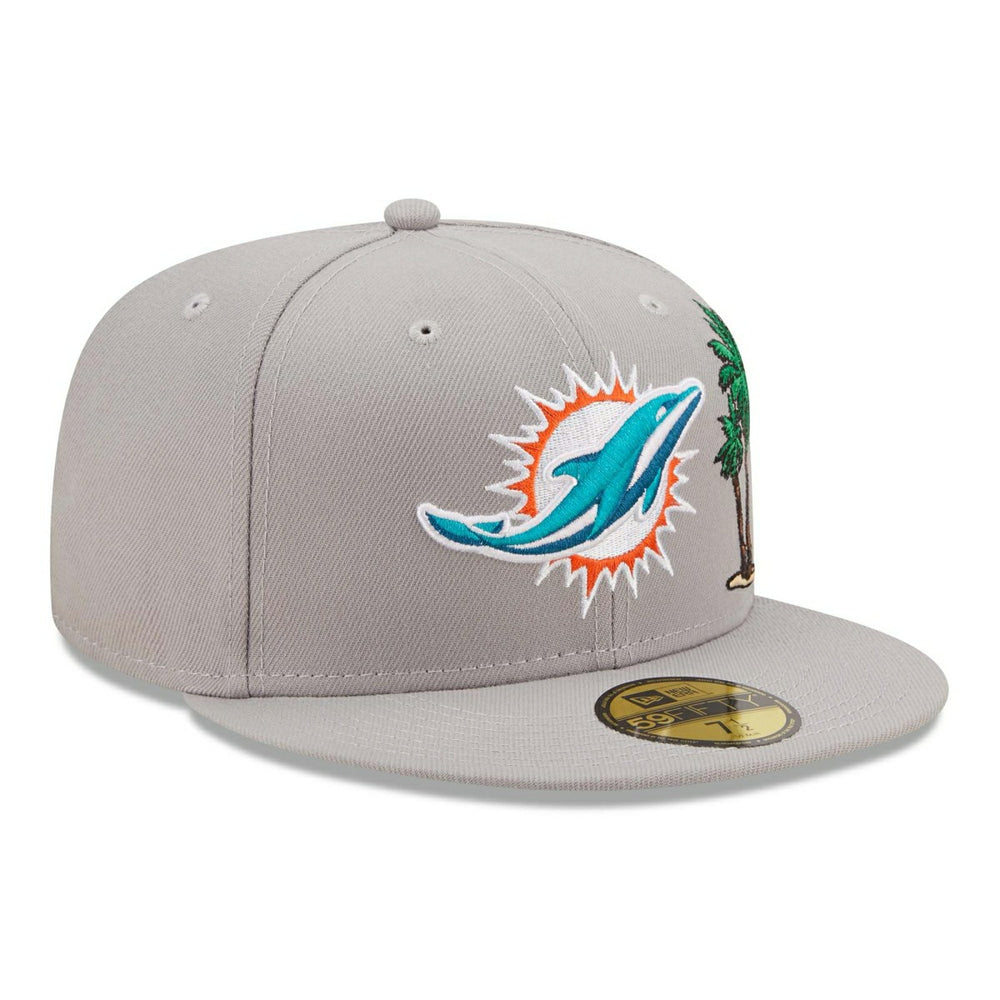 Miami Dolphins Tropical New Era 59FIFTY Fitted NFL Cap - Taass sale