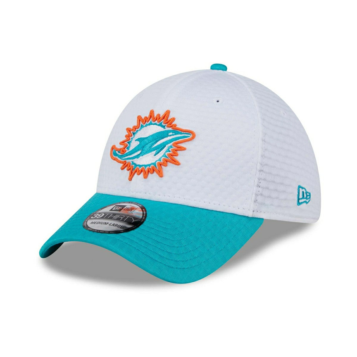 Miami Dolphins 2024 NFL Training Camp New Era 39THIRTY Flex Cap White - Taass Online