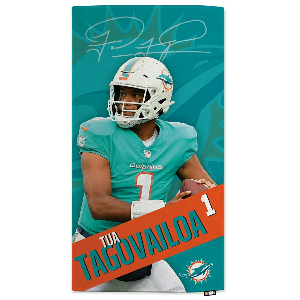 Tua Tagovailoa Miami Dolphins NFL Beach Towel - Taass discount