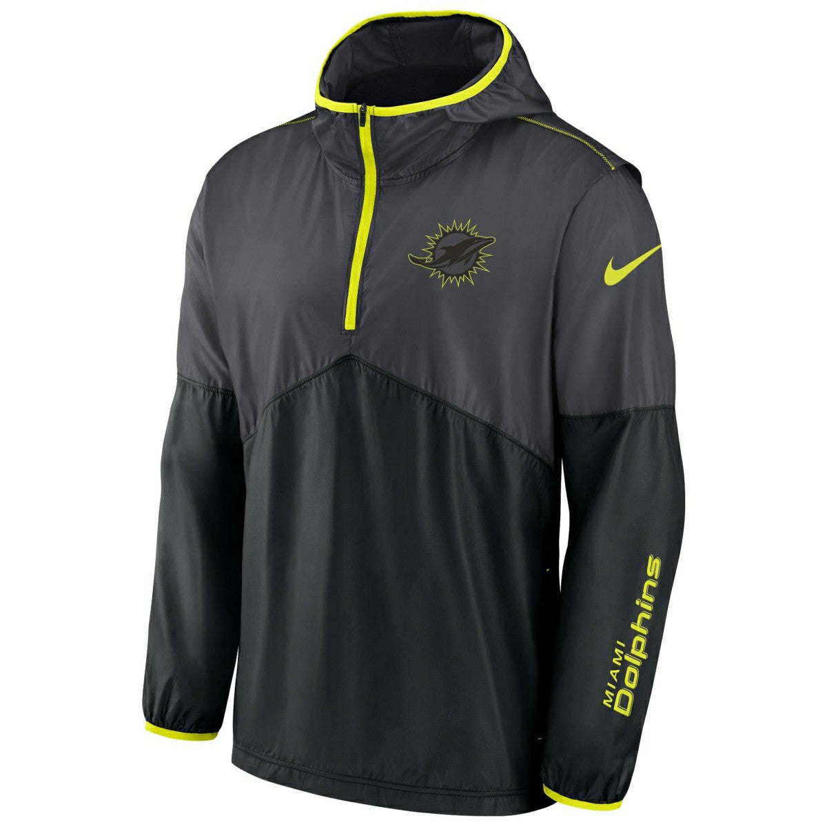 Miami Dolphins Nike VOLT Half-Zip NFL Jacket Black - Taass discount