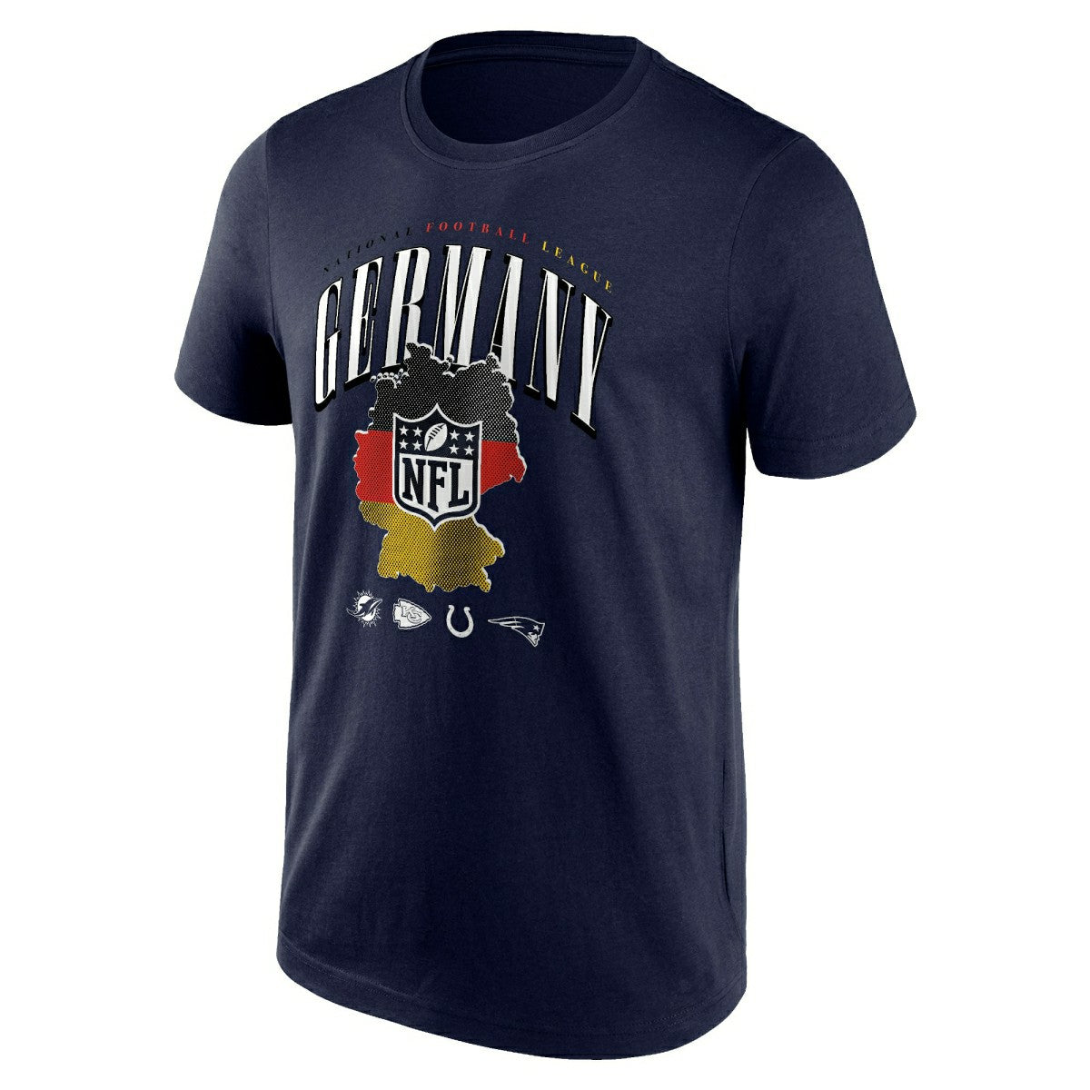 2023 NFL Frankfurt Games NFL Shield Germany T-Shirt Navy - Taass for sale