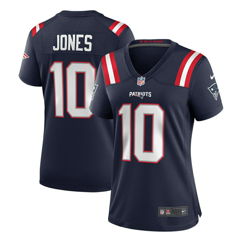 Mac Jones #10 New England Patriots Nike Game NFL Jersey Navy (WOMEN'S) - Taass on sale