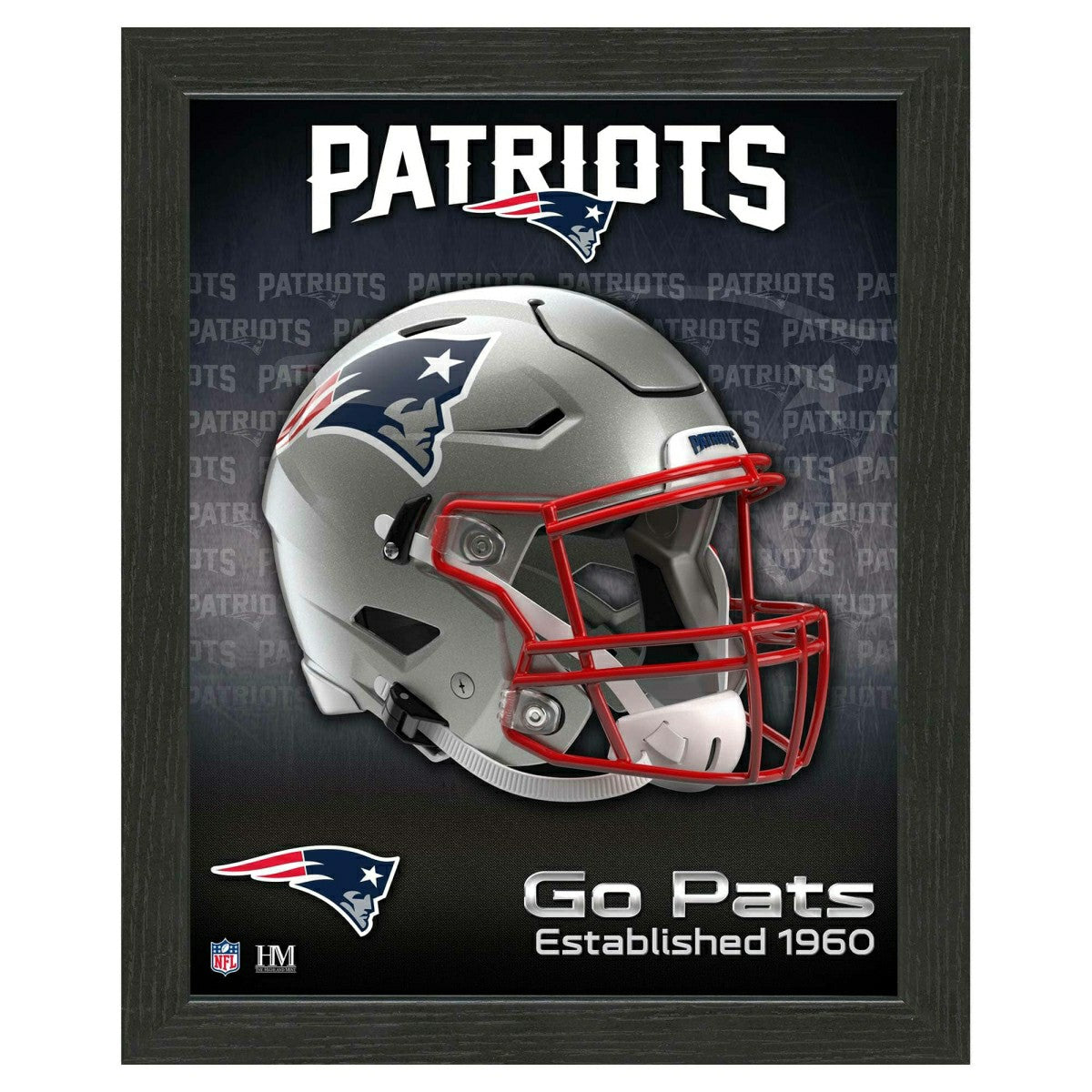 New England Patriots NFL Team Helmet Framed Photo - Taass sale