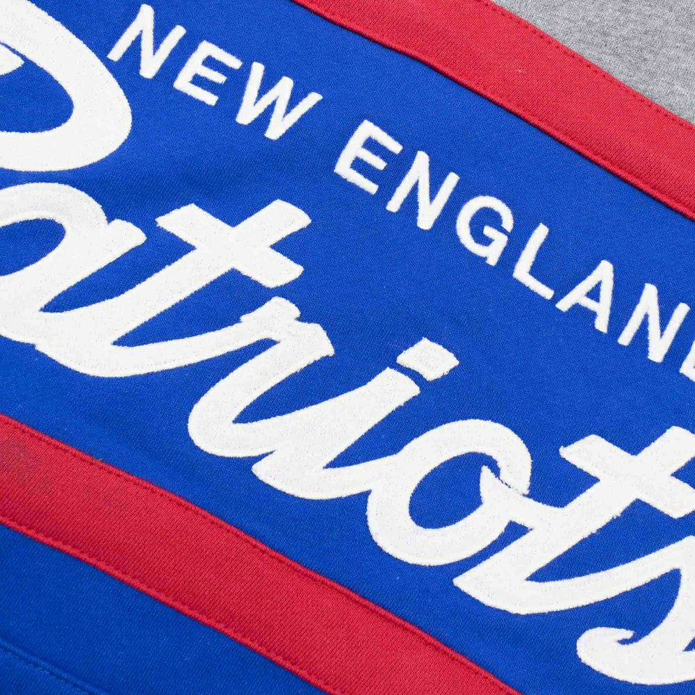 New England Patriots Head Coach Mitchell & Ness NFL Throwback Football Hoodie - Taass sale
