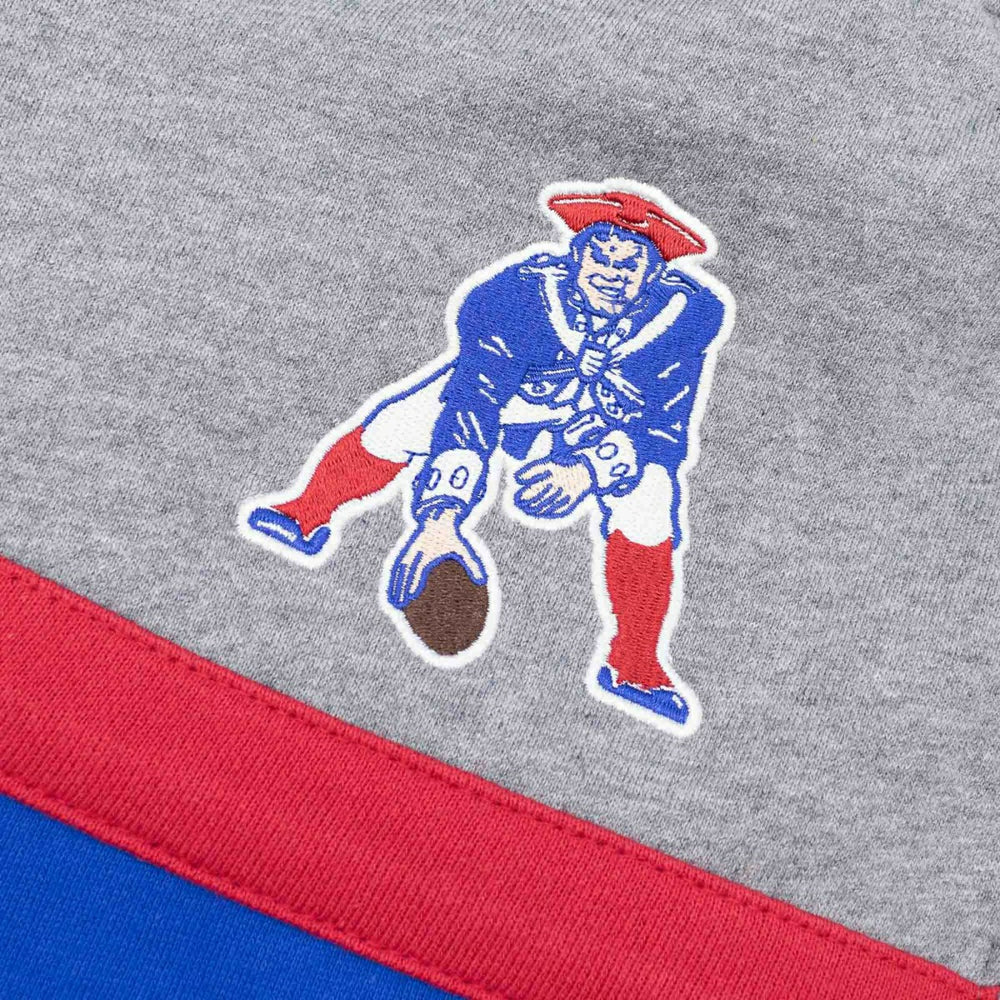 New England Patriots Head Coach Mitchell & Ness NFL Throwback Football Hoodie - Taass sale