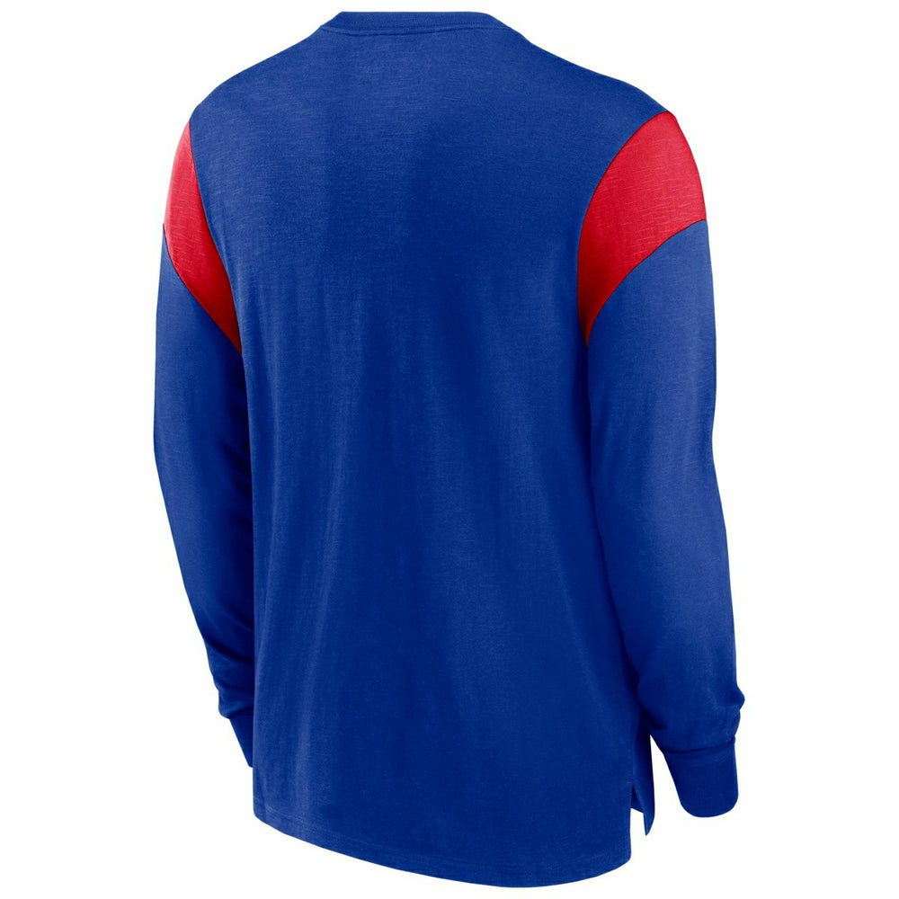 New England Patriots NFL Historic Nike Slub Long Sleeve Shirt Blue - Taass Online