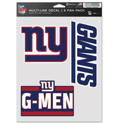 New York Giants Multi-Use NFL Decals Set (3 Pcs.) - Taass on sale